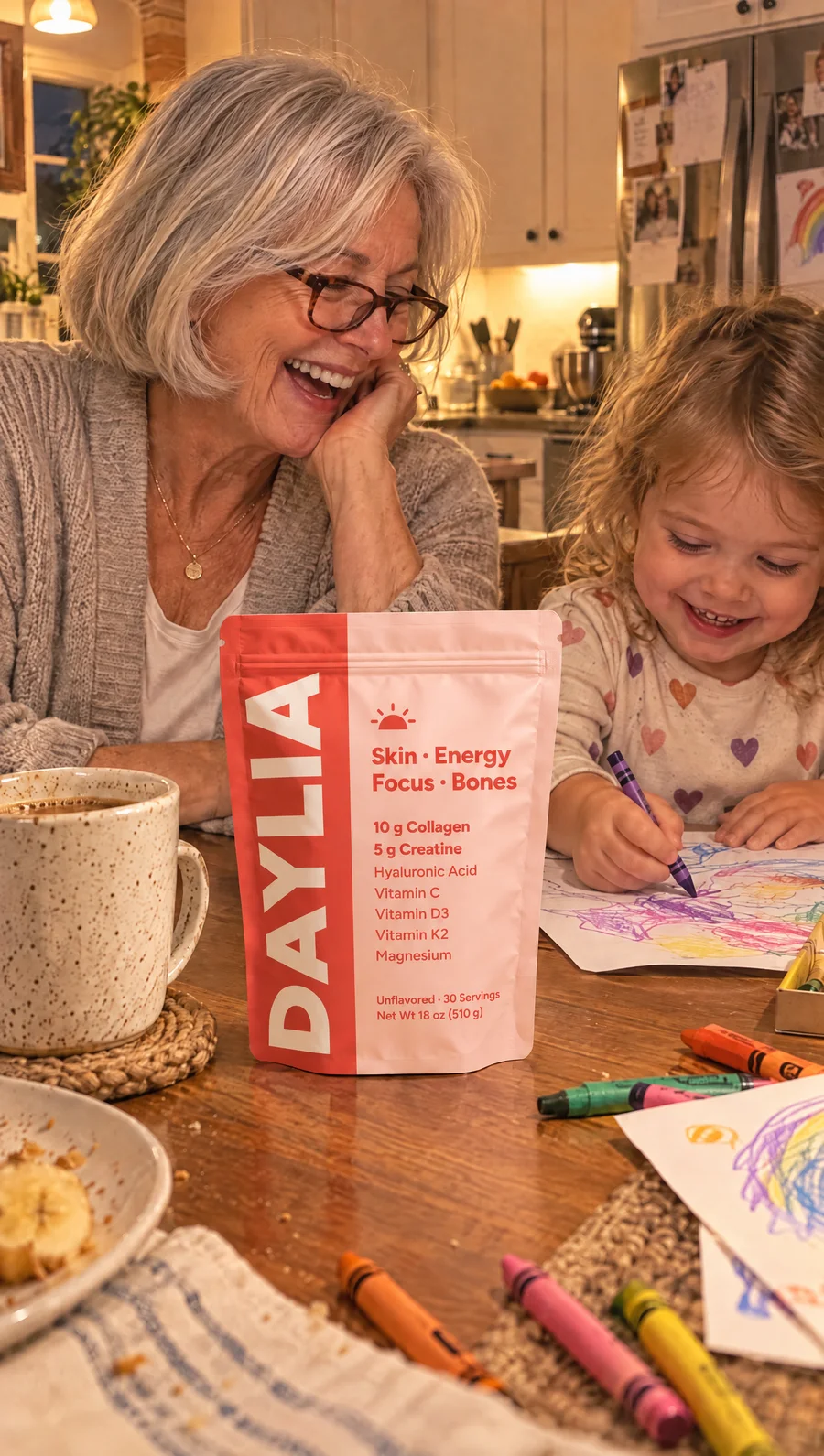 Cheryl B. holding a bag of Daylia